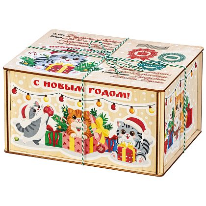 Новогодний подарок Праздничный набор конфет «Котики»